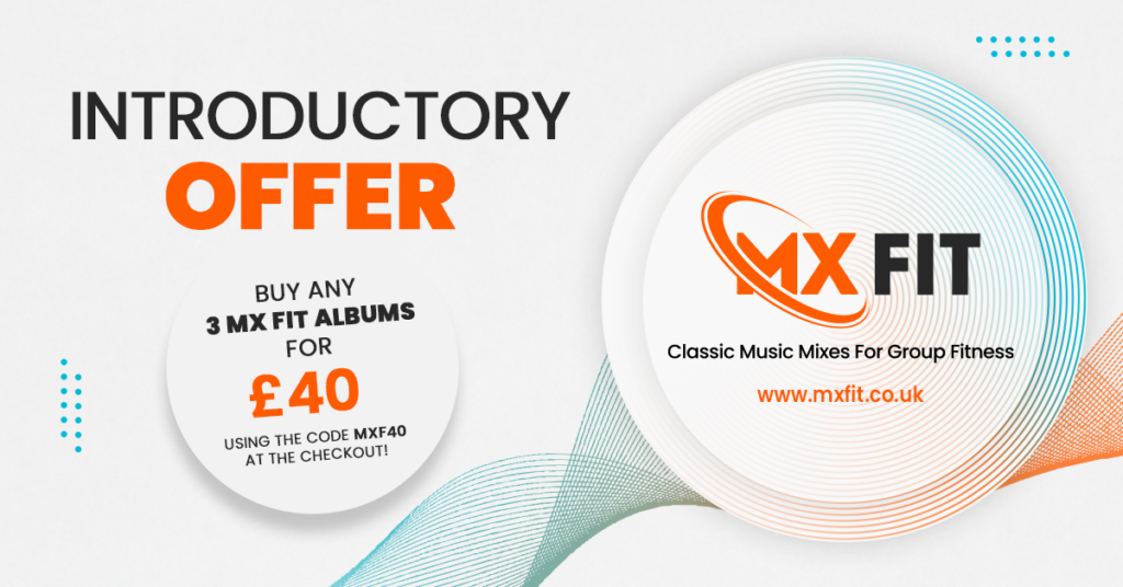 Image saying introductory offer Buy any 3 MX Fit albums for £40 using the code MXF40 at the checkout! 